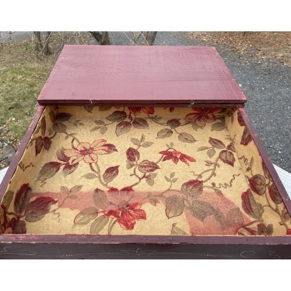 Antique - Vintage Wooden Letter Lap Desk Box Hand Painted Primitive Edwardian - Picture 1 of 16
